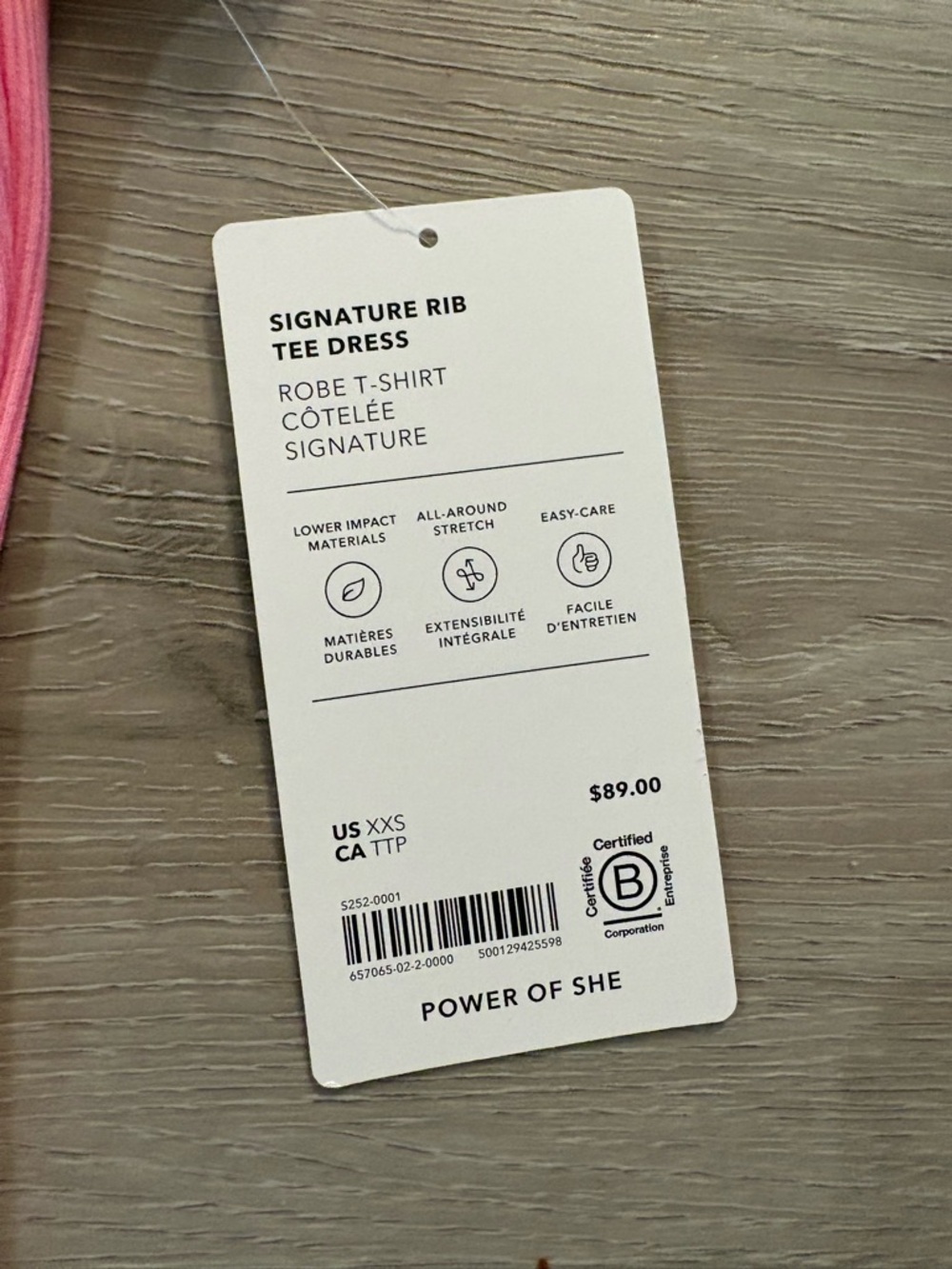 Athleta Signature Rib Tee Dress - Picture 2 of 3